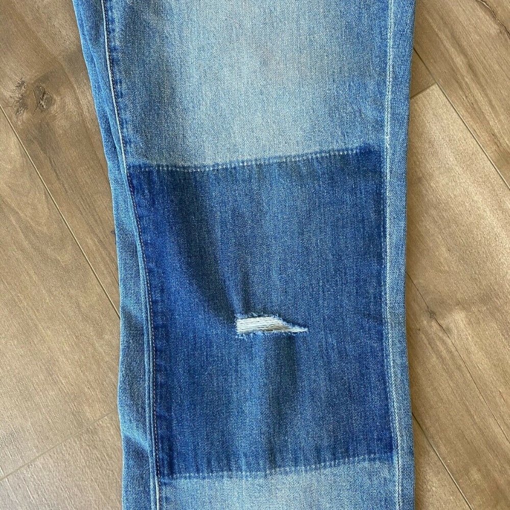 NWT J.Crew Slim BF Distressed Shadow Patch Jeans - Picture 6 of 11